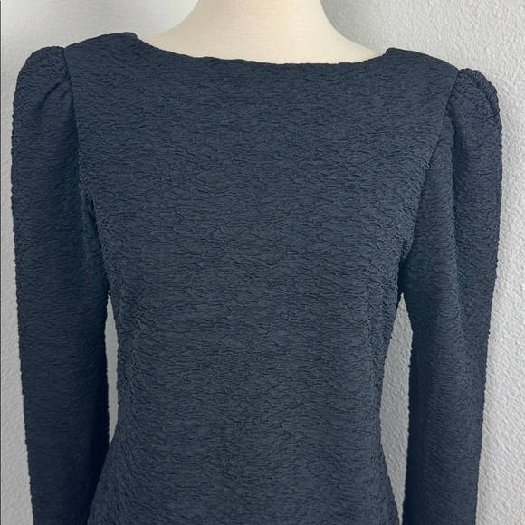 Vintage Darcy Union Made 80s Black and White Polka Dot Party Dress, Sz 9/10 - Picture 2 of 14